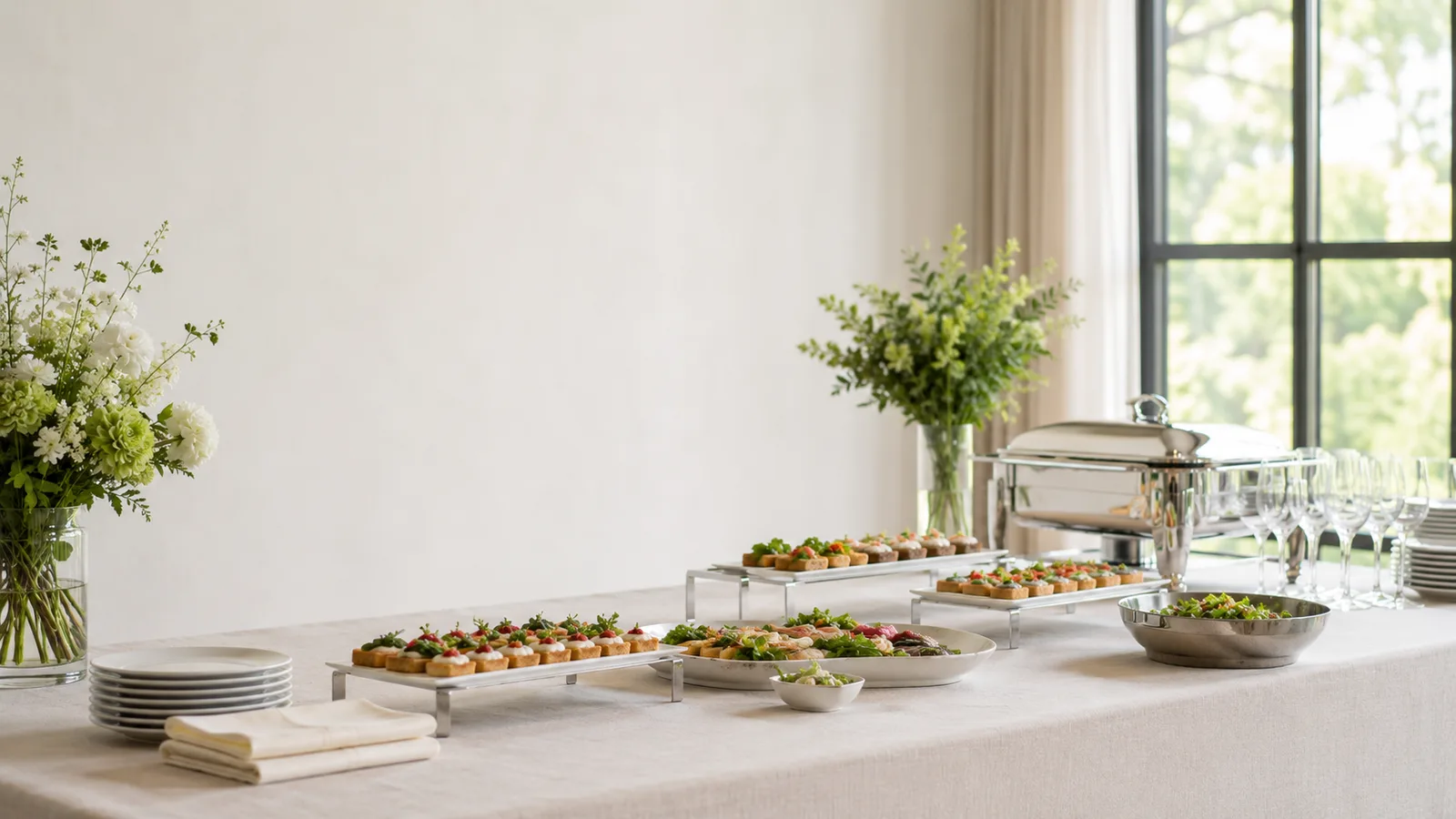 event catering in progress