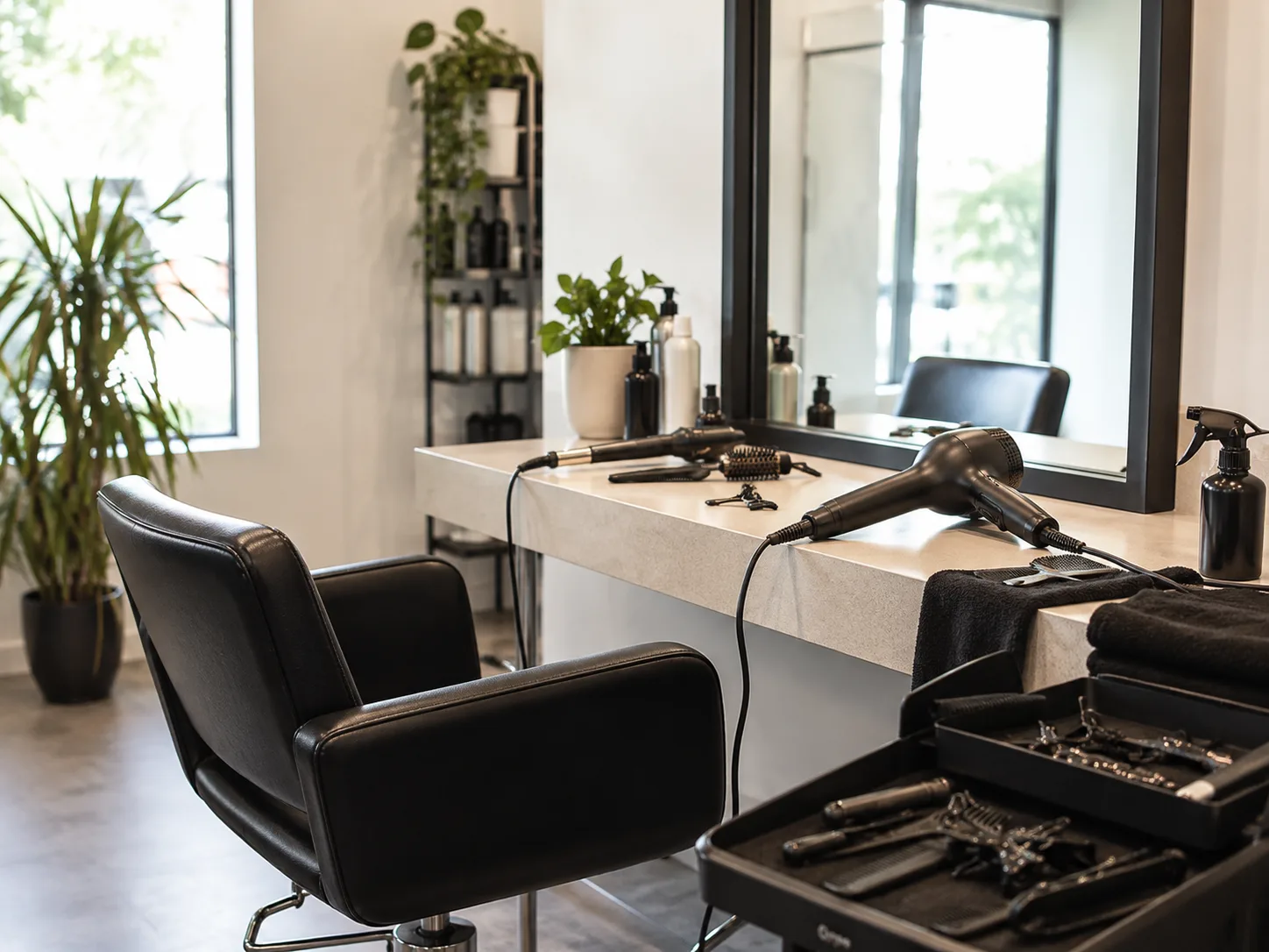 salon services in progress