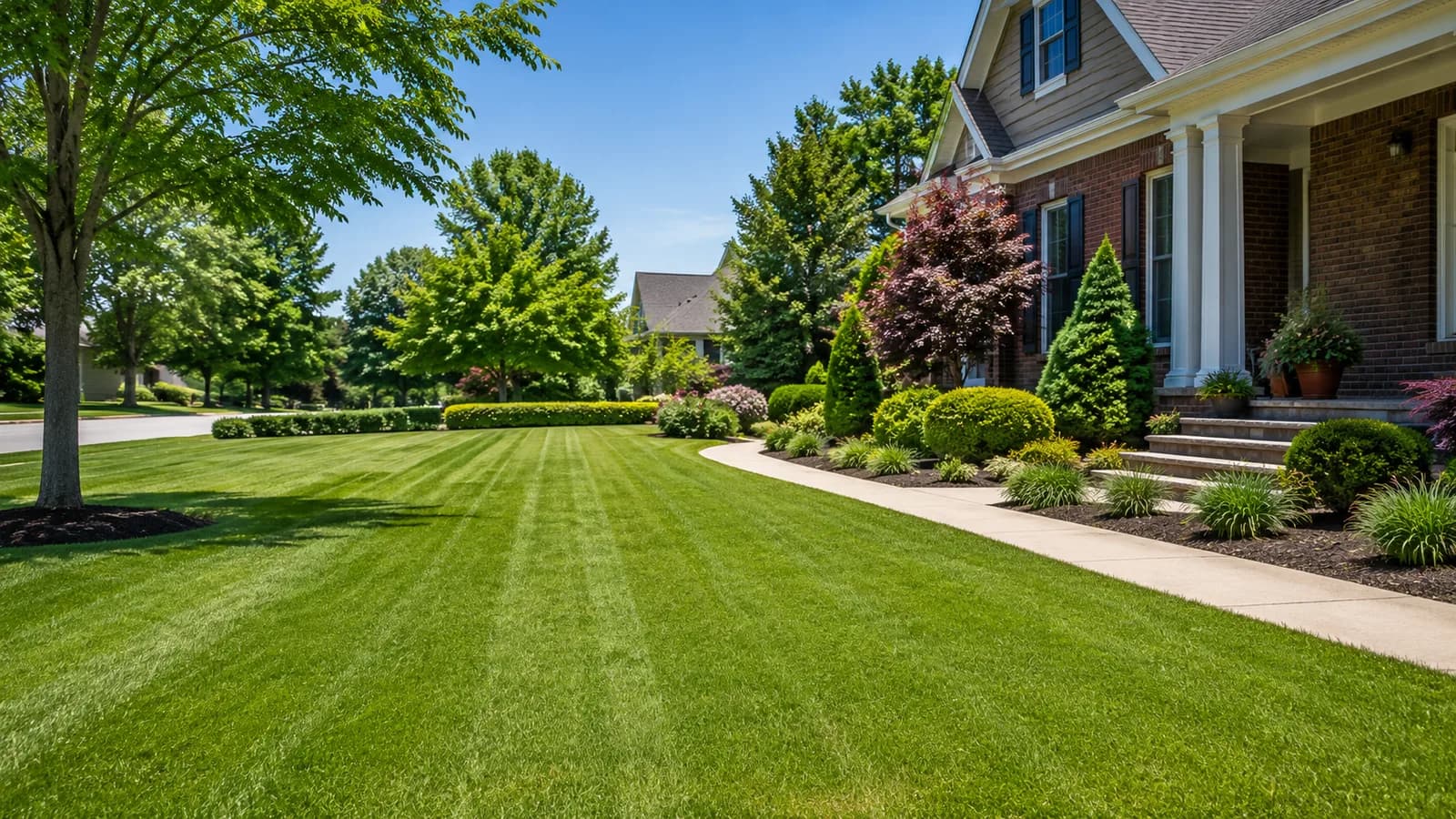 Finished landscaping and lawn care